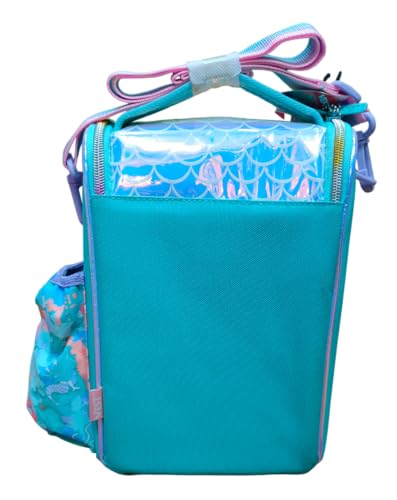 Image of Lunch Bag for Kids, Lunch Bag for Office Men, Women and Kids, Canvas Tiffin Bags for School, Picnic, Work, Carry Bag for Lunch Box and Water Bottle (Vertical Mermaid)