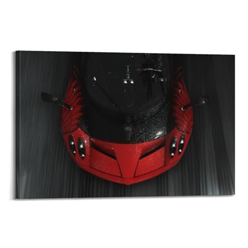 Poster Pagani Huayra sur toile de 50x75 cm, idée cadeau idéale pour passionné d'auto