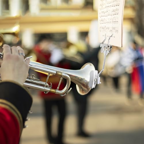 Toyvian R064FTN17O0O16Z7W82M14 Trombone Lyre Clip Trumpet Trombone Sheet Music Clip Trombone Lyre Sheet Clip Music Clamp-On Holder thumb #1