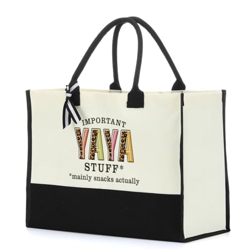 Yaya Gifts Tote Bag - Grandma Gifts for Retirement, Birthday, Mothers Day & More - Canvas Travel & Shopping Bag
