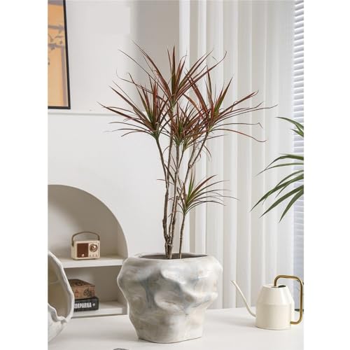 Pot de fleur extérieur 27cm avec trou de drainage et décoration moderne