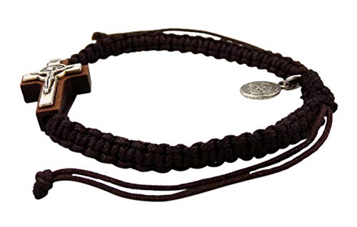 Pulsera Needzo St Benedict crucifijo ajustable 7.5 pulg miniatura 3