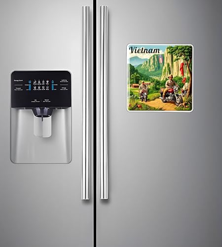 Image of Gift Me Bazar Country Fridge Magnet for Home Kitchen Refrigerator Door Stylish Decor Multicolored Souvenir Gift | Country Theme MDF Wooden Fridge | Souvenir Travel Magnets (Vietnam Fridge Magnet)