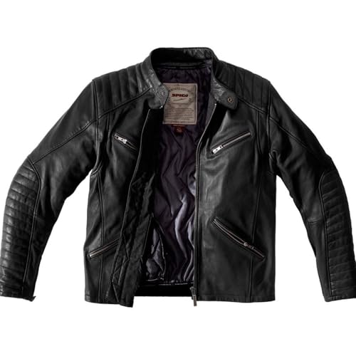 Blouson en cuir Spidi noir pour vos virées et trajets urbains
