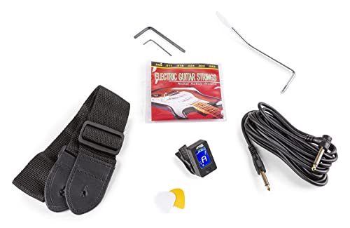 MAX GigKit Set de Guitare Électrique avec Support de Guitare – Sunburst, un Kit Idéal pour Débuter la Guitare - Les Beatles, Paul McCartney, John Lennon, RIngo Starr, George Harrison MAX GigKit Set de Guitare Électrique avec Support de Guitare - Sunburst, un Kit Idéal pour Débuter la Guitare – Image 6