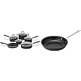 Cuisinart 11-Piece Set Advantage Nonstick Cookware, Black & 622-20 Chefs Classic 8-Inch Open Skillet Nonstick-Hard-Anodized