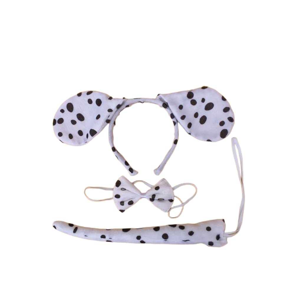 Halloween Dalmatiner-Kuh Stirnband Set – Mit Ohren, Fliege & Schwanz Für Damen