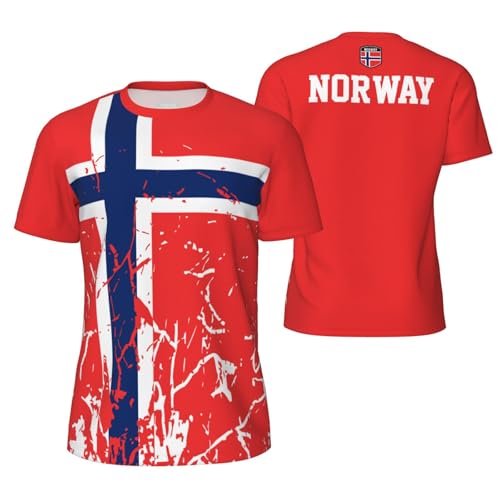 Tee shirt Norvège personnalisé pour homme maillot de corps respirant sport col rond