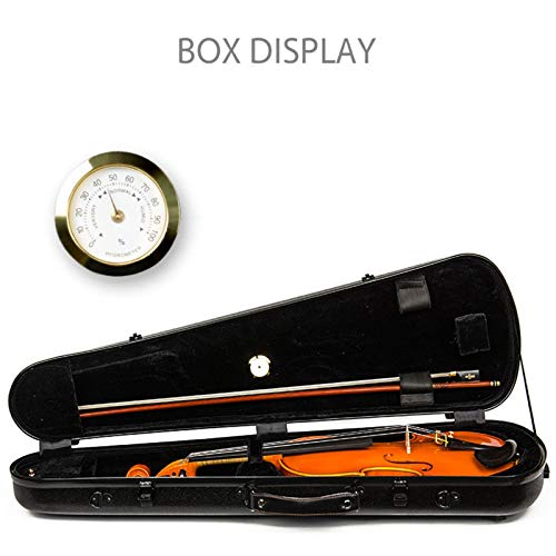 Vioolzakken en koffers Waterdicht en vochtbestendig Zwart Viool Case 4/4 Grootte Contour Grand Case (Color : Black, Size… - Image 3