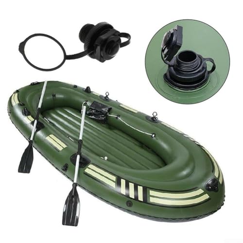 Yhenlovtt Bouchon de valve à vis pour bateau gonflable, canoë et radeau – Noir Remplacement pour pièce de rechange avec filetage anti-fuite