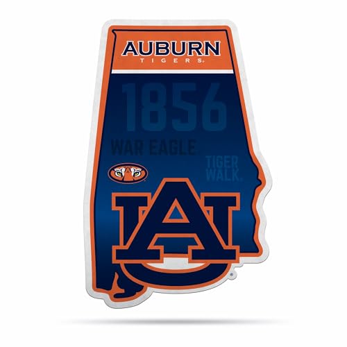 Rico Industries NCAA Auburn Tigers State Shape Shape Cut Pennant - Home and Living Room Décor - Soft Felt EZ to Hang