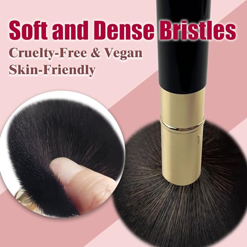 Pinceau à blush rétractable pour éviter les taches de maquillage