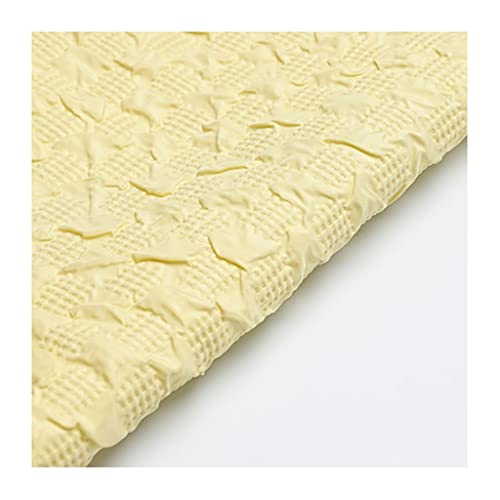 Tissu en cuir faux jaune de 138 cm pour customiser vos chaises de cuisine et coussins