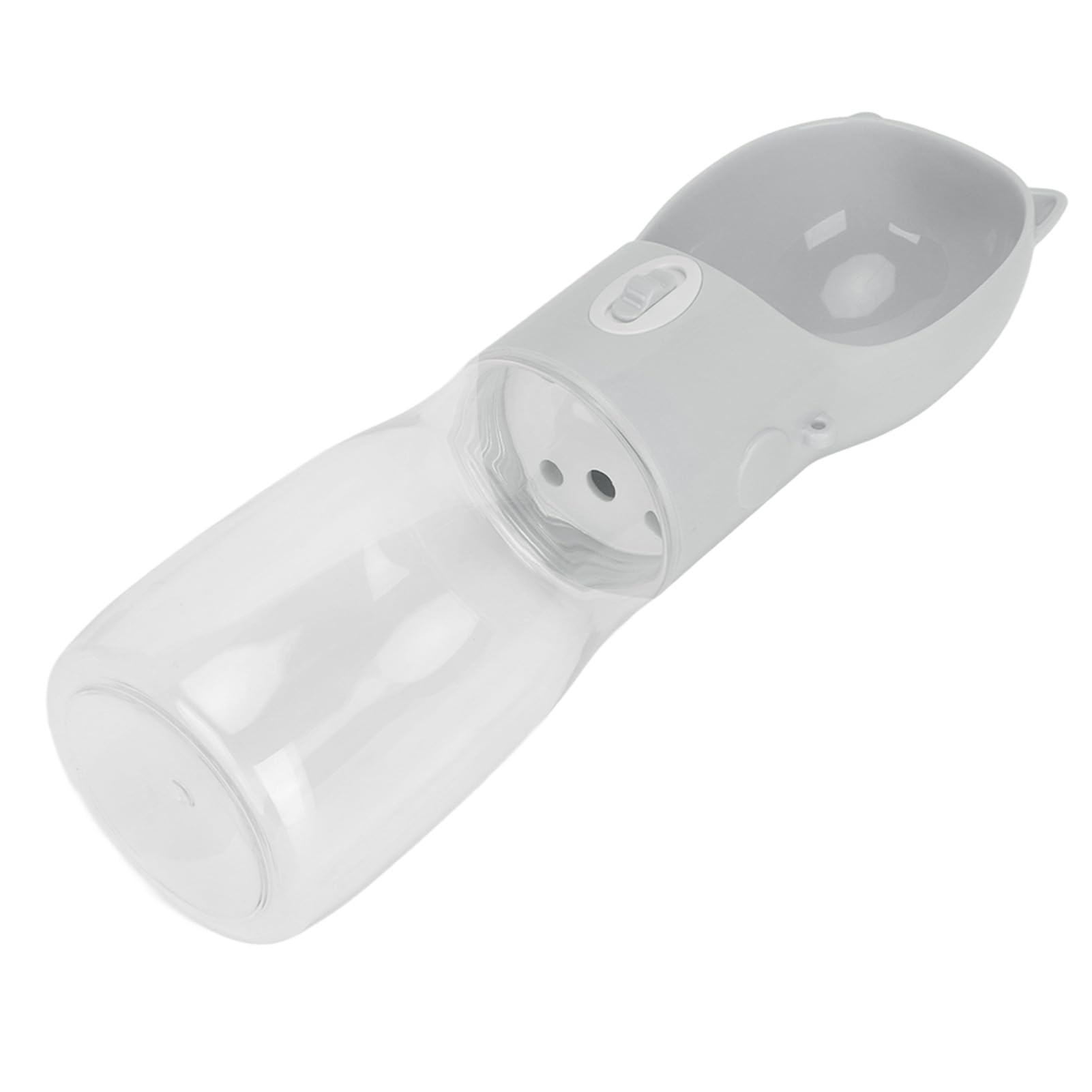 Dog Water Bottle Leakage Proof Dishwasher Safe Portable Pet Drinking Bottle for Cat Puppy Rabbit 380ml (Gray S)