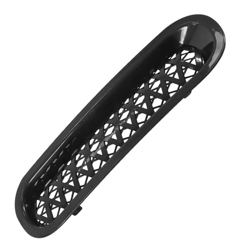 Image of Front Grill Mesh Inserts for 2007 2008 2009 2010 2011 2012 2013 2014 2015 2016 2017 2018 Wrangler JK JKU, Matte Black Clip-in Grille Guard Cover Trim