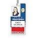5 Pack - Red Physician Badge Buddy - Vertical - Heavy Duty Spill Proof & Tear Resistant Cards - Double Sided - Quick Role Identifier ID Buddies for Physicians - Printed in The USA by Specialist ID