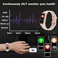Fitness Tracker Smartwatch Herren Damen,24H Herzfrequenz- & Schlaftracking,Blutsauerstoff-Tracking, 20+ Sportmodi,1,1" AMOLED Display, Schrittzähler , IP67 wasserdicht für iOS Android (Rose Pink) – Ansicht 7