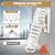 12 Steps Wall Mounted Attic Loft Ladder, Alloy Retractable Telescoping Ladder with Handrails, Folding Ladder Loft Stairs 880lbs Capacity, Attic Pull Down System for Height 9.5-10.17ft, White