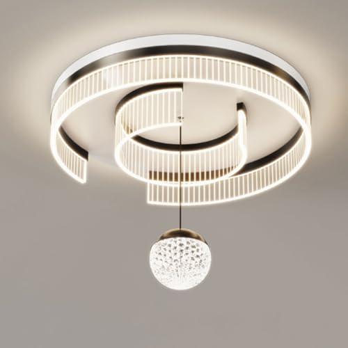 Plafonnier chambre moderne double couche rond LED salon