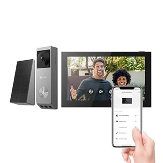 EZVIZ EP3x Sonnette sans Fil avec SD7, 2K vidéo Doorbell avec Double Objectif, détection de Personnes/Paquet, Vision Nocturne en Couleur, changeur de Voix, 32 Go eMMC intégré