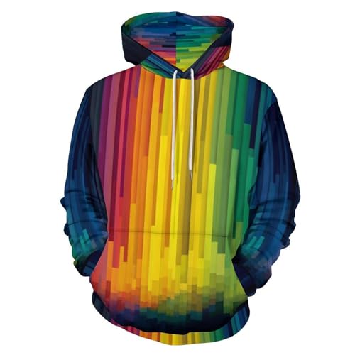 Sweat Harajuku imprimé 3D géométrique bleu marine veste streetwear unisexe coupe confortable