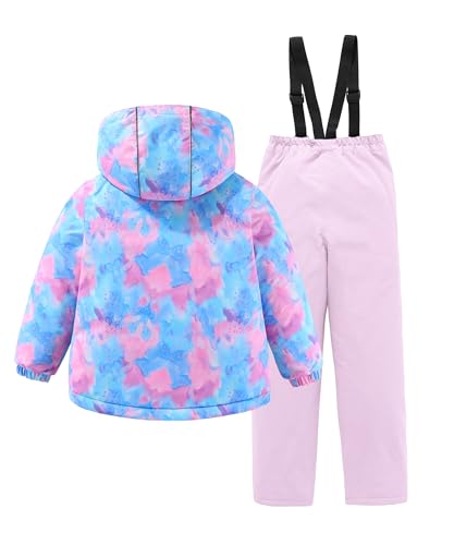 Image of M2C Boys Girls 2-Piece Snowsuit Thicken Patterned Ski Jackets and Pants