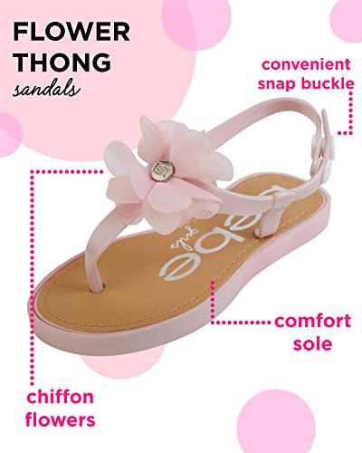 bebe Toddler Sandals with Chiffon Flower - Cute Sandals for Girls