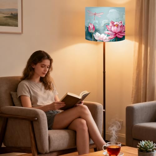 Image of Nuxovilar Lamp Shades Set of 2, 13 inch Top x 13 inch Bottom x 10 inch High (Spider)