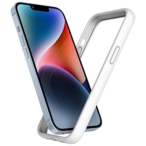 Coque silicone liquide iPhone 14 anti-choc et anti-rayures blanche