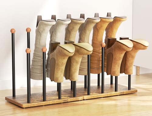 pickpiff Étagère à Chaussures 8-Paires Debout en Métal Noir Pour Rangement Chaussure Boot Rack