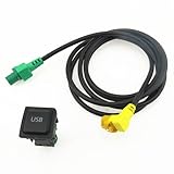 MOTHAF 5KD035726A RCD510 USB Port Socket Switch 4 Pin+USB Cable for VW Jetta Golf Mk5 Mk6 Passat B7 5KD 035 726 A