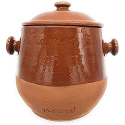 Olla De Barro Grande 15 Litros Puchero de barro para cocinar 10 litros de 25 x 25 cm.