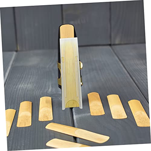 VINTORKY Clarinet Reed Case 4-Pack Compact Saxophone Reed Storage Holder with Ventilation Holes Moisture Protection 2.95X0.78X0.23 Inch Musical Instrument Accessory