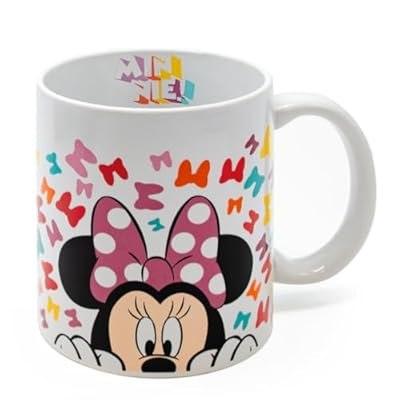 Minnie Mouse - Taza Cerámica Desayuno Capacidad 350ML - DISNEY Lazos de Minnie - Producto Oficial | CAJA REGALO | Ya disponible en tu tienda friki favorita! En mundofriki.es!