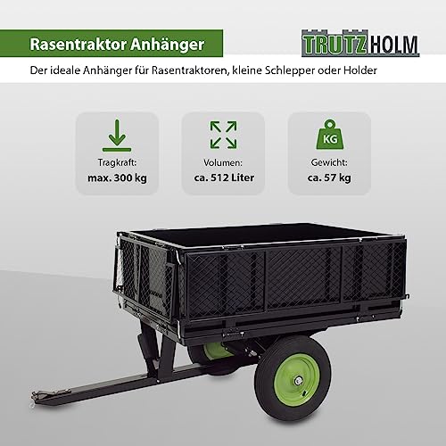 Rasentraktor Anhänger Trutzholm mit 300 kg Tragkraft