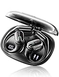Open Ear Earbuds Bluetooth Headphones Wireless - 80Hrs Playtime Wireless Earbuds with IPX7 Waterproof Touch Control Earphones Sport with 18.2mm Drivers Stereo Sound Bluetooth 6.0 for Running Fitness