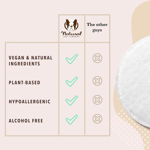 Natural Dog Company XL Grooming Wipes for Dogs – Hypoallergenic, Biodegradable, Fragrance Free – Aloe Vera & Witch Hazel – Large 7×8 in Wipes for Paws, Face, Ears & Butt – 200 Count Sensitive Skin - Thumbnail 6