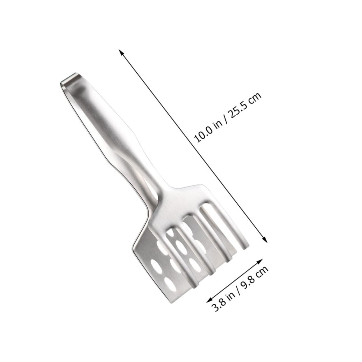 Mipcase 1Pc Durable Barbecue Tong Ergonomic Food Clamp for Steak Fish and Grilling for Indoor Cooking and Outdoor Bbq Practical Handle Silver