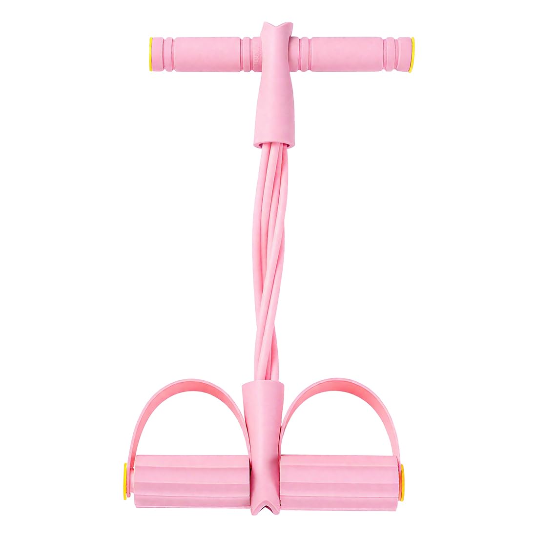XPEX 1 PCS Attrezzo per addominali tutto in uno, elastici per allenamento, attrezzatura per sit-up, corda elastica a 6 tubi, attrezzo multifunzione per esercizi per le gambe (rosa)