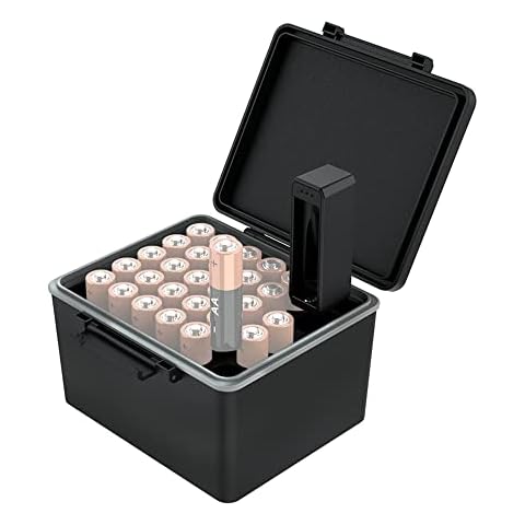 JJC 28 Slot AA Battery Organiser with Tester Cover