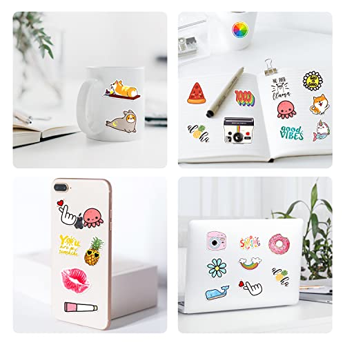 Olansit 200 Pcs Water Bottle Stickers For Kids Teens, Cute Vinyl Waterproof Laptop Skateboard Stickers, Aesthetic Car Decals Computer Hydroflask Stickers For Adults Teens Kids Girls (200 Pcs) #TOP5