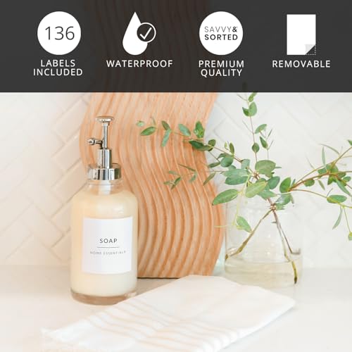 Image of 159 Minimalist Home Laundry Labels for Organizing - Linen Storage Labels, Laundry Room Labels, Cleaning Labels - Preprinted Organization Labels for Storage Bins - Organizing Laundry Labels for Jars