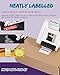 Hanchen Label Applicator, Portable Barcode Applicator Gun Manual Label Applicator Round Square Flat Bottle Labeling Machine Hand Held Sticker Labeler for 1” 3” Label Core