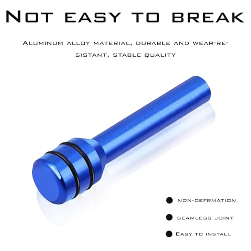 4 Pcs Car Interior Door Lock Pull Pins, Aluminum Alloy Universal Security Column Knob Covers for Most Vehicles (Blue) - Thumbnail 5