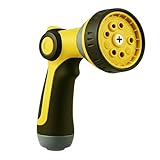Garden Hose Nozzle – 8-Pattern Hose Sprayer with Thumb Control – Watering Tool for Garden, Car Wash, Lawn Care & Pet Shower