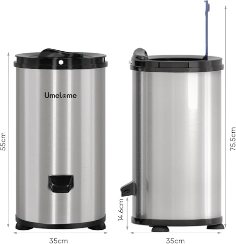 Wäscheschleuder 2800 U/min Umelome, Energie-und Stromsparschleuder wäscheschleudern, 4kg Kleidung vor dem Spinnen, Energieklasse A+++, Silber