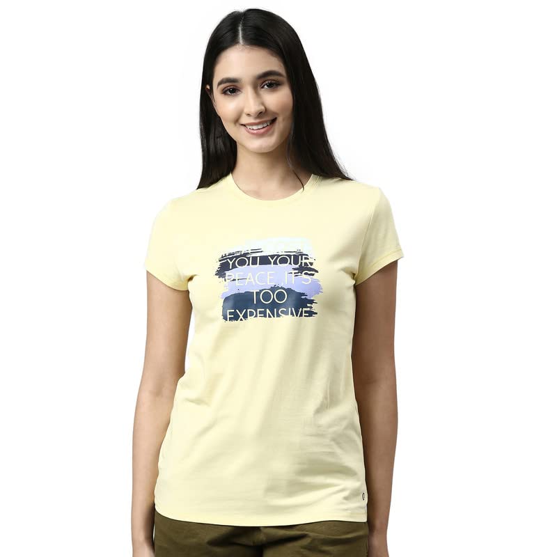 Image of Enamor Short Sleeve Crew Neck Regular Length Basic Crew T-Shirt - Slim Fit, Soft and Breathable Stretch Cotton - E147