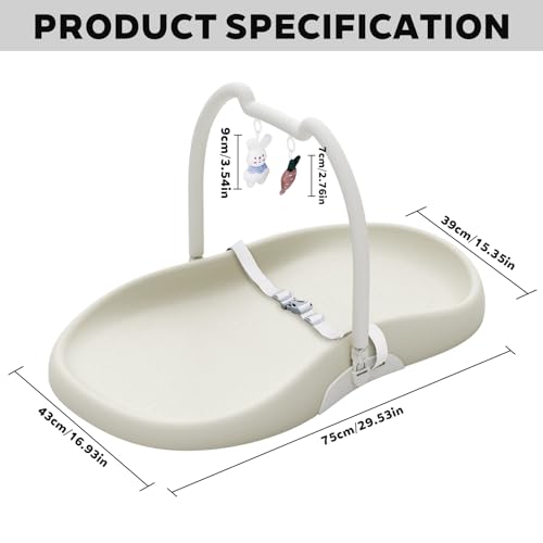 Baby Changing Pad, Waterproof, Easy to Clean Diaper Changing Mat, Portable Changing Pad on Table Topper for Changing Diaper and Dresser (Beige) - Image 5