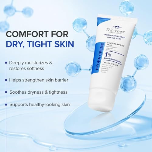 Image of Daily Life Forever52 Hydra Creme Moisturizing Cream + Makeup Base with 1% Ceramide Complex | Hydrating Primer with Hyaluronic Acid, Shea Butter & Vitamin E | Smooth Base for Normal to Dry Skin | 50 g