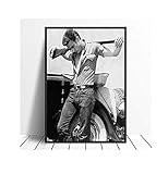 JCYMC James Dean Schwarz Weiß Lesung Film Poster Druck Wandkunst Leinwand Bild Home Wohnzimmer Dekor Vc174Rl 40X60Cm Ohne Rahmen